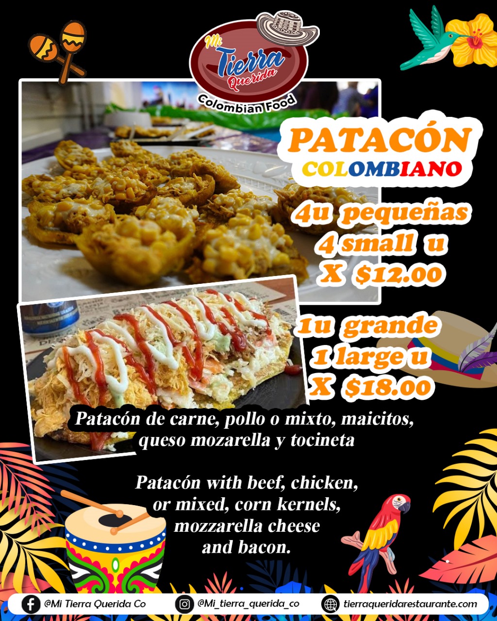 Patacones montañeros   Mountain plantains